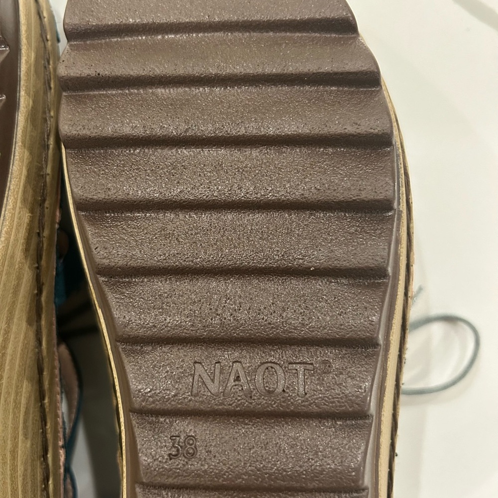 NAOT Yarrow Sandals-Teal Blue Nubuck Women’s 38- US 7. New without tag/box - Picture 6 of 9